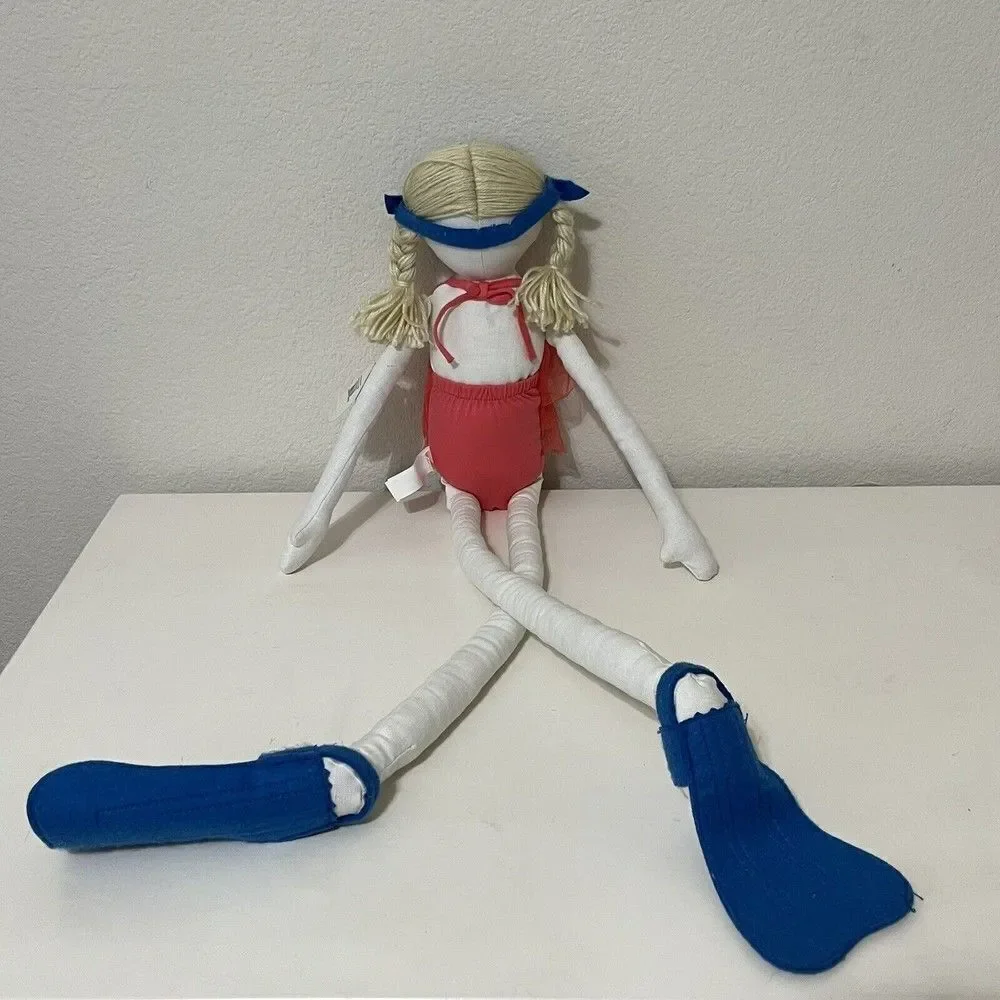 Pottery Barn Kids Designer Doll Manina Under the Sea Diver Snorkel Long Legs NWT